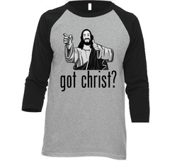 Got Christ Clerks Ii Jay Silent Bob Vintage Raglan Retro Raglan 3/4 Sleeve Shirt Got Christ Clerks Ii Jay Silent Bob Vintage Raglan Retro Raglan 3/4 Sleeve Shirt