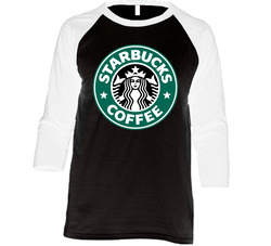 Starbucks Coffee Vintage Raglan Retro Raglan 3/4 Sleeve Shirt Starbucks Coffee Vintage Raglan Retro Raglan 3/4 Sleeve Shirt