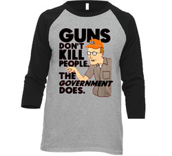 Dale Gribble Guns Don't Kill People The Government Does Vintage Raglan Retro Raglan 3/4 Sleeve Shirt Dale Gribble Guns Don't Kill People The Government Does Vintage Raglan Retro Raglan 3/4 Sleeve Shirt