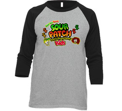 Sour Patch Kids Candy Chewy Sugar Vintage Raglan Retro Raglan 3/4 Sleeve Shirt Sour Patch Kids Candy Chewy Sugar Vintage Raglan Retro Raglan 3/4 Sleeve Shirt