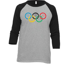 Beer Olympics Funny Can Rings Parody Distressed Vintage Raglan Retro Raglan 3/4 Sleeve Shirt Beer Olympics Funny Can Rings Parody Distressed Vintage Raglan Retro Raglan 3/4 Sleeve Shirt