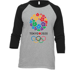 Tokyo Summer 2020 Olympics Logo World Olympiad Event Vintage Raglan Retro Raglan 3/4 Sleeve Shirt Tokyo Summer 2020 Olympics Logo World Olympiad Event Vintage Raglan Retro Raglan 3/4 Sleeve Shirt