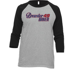 Brewster Baker Six 6 Pack Movie Kenny Rogers Vintage Raglan Retro Raglan 3/4 Sleeve Shirt Brewster Baker Six 6 Pack Movie Kenny Rogers Vintage Raglan Retro Raglan 3/4 Sleeve Shirt