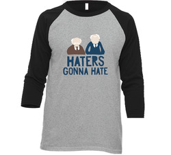 Muppets Haters Gonna Hate Vintage Raglan Retro Raglan 3/4 Sleeve Shirt Muppets Haters Gonna Hate Vintage Raglan Retro Raglan 3/4 Sleeve Shirt