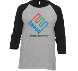 Enron Vintage Raglan Retro Raglan 3/4 Sleeve Shirt Enron Vintage Raglan Retro Raglan 3/4 Sleeve Shirt