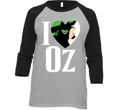 Wicked I Love Oz Musical Vintage Raglan Retro Raglan 3/4 Sleeve Shirt Wicked I Love Oz Musical Vintage Raglan Retro Raglan 3/4 Sleeve Shirt