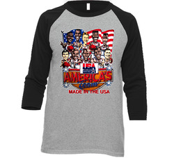 Usa Basketball 1992 Dream Team Caricature Vintage Raglan Retro Raglan 3/4 Sleeve Shirt Usa Basketball 1992 Dream Team Caricature Vintage Raglan Retro Raglan 3/4 Sleeve Shirt