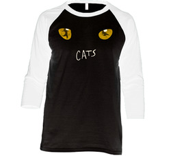Cats Broadway Musical Show Black Vintage Raglan Retro Raglan 3/4 Sleeve Shirt Cats Broadway Musical Show Black Vintage Raglan Retro Raglan 3/4 Sleeve Shirt