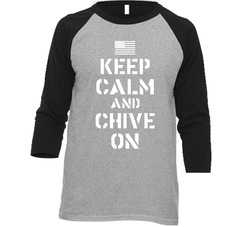 Keep Calm And Chive On Sand Military Tan Carry On War Vintage Raglan Retro Raglan 3/4 Sleeve Shirt Keep Calm And Chive On Sand Military Tan Carry On War Vintage Raglan Retro Raglan 3/4 Sleeve Shirt