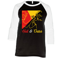Hall And Oates 1980s Pop Classic Vintage Raglan Retro Raglan 3/4 Sleeve Shirt Hall And Oates 1980s Pop Classic Vintage Raglan Retro Raglan 3/4 Sleeve Shirt