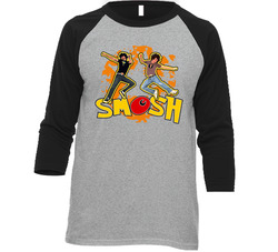 Smosh Comedy Duo Classic Vintage Raglan Retro Raglan 3/4 Sleeve Shirt Smosh Comedy Duo Classic Vintage Raglan Retro Raglan 3/4 Sleeve Shirt