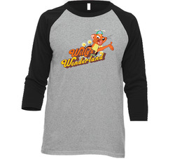 Willys Wonderland Movie Logo Nicholas Cage Black Ringer Vintage Raglan Retro Raglan 3/4 Sleeve Shirt Willys Wonderland Movie Logo Nicholas Cage Black Ringer Vintage Raglan Retro Raglan 3/4 Sleeve Shirt