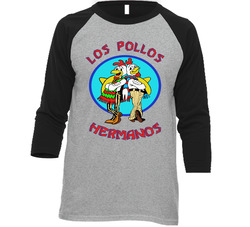 Pollos Red Ringer Vintage Raglan Retro Raglan 3/4 Sleeve Shirt