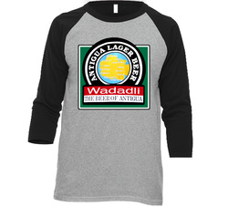 Wadadli Beer Antigua Carib Carribean Lager Vintage Raglan Retro Raglan 3/4 Sleeve Shirt Wadadli Beer Antigua Carib Carribean Lager Vintage Raglan Retro Raglan 3/4 Sleeve Shirt