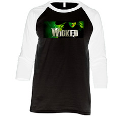 Wicked The Musical Logo Vintage Raglan Retro Raglan 3/4 Sleeve Shirt Wicked The Musical Logo Vintage Raglan Retro Raglan 3/4 Sleeve Shirt