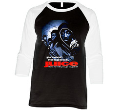 Juice Movie Vintage Raglan Retro Raglan 3/4 Sleeve Shirt Juice Movie Vintage Raglan Retro Raglan 3/4 Sleeve Shirt