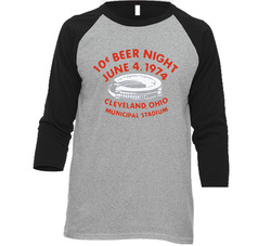 10 Cent Beer Night Cleveland Baseball Vintage Raglan Retro Raglan 3/4 Sleeve Shirt 10 Cent Beer Night Cleveland Baseball Vintage Raglan Retro Raglan 3/4 Sleeve Shirt