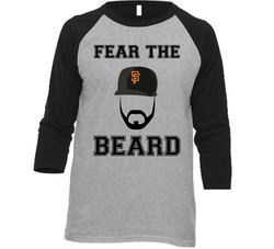 Brian Wilson Fear The Beard Baseball Vintage Raglan Retro Raglan 3/4 Sleeve Shirt Brian Wilson Fear The Beard Baseball Vintage Raglan Retro Raglan 3/4 Sleeve Shirt
