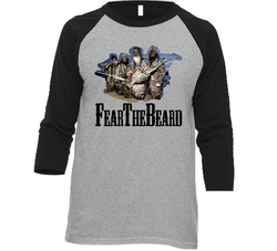 Fear The Beard Duck Dynasty Show Duck Call Vintage Raglan Retro Raglan 3/4 Sleeve Shirt Fear The Beard Duck Dynasty Show Duck Call Vintage Raglan Retro Raglan 3/4 Sleeve Shirt