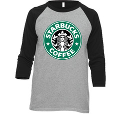 Starbucks Coffee Popular Logo Vintage Raglan Retro Raglan 3/4 Sleeve Shirt Starbucks Coffee Popular Logo Vintage Raglan Retro Raglan 3/4 Sleeve Shirt