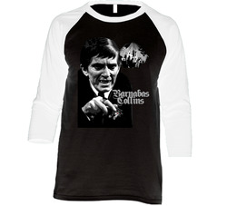 Barnabas Collins Dark Shadows Vintage Soap Vintage Raglan Retro Raglan 3/4 Sleeve Shirt Barnabas Collins Dark Shadows Vintage Soap Vintage Raglan Retro Raglan 3/4 Sleeve Shirt