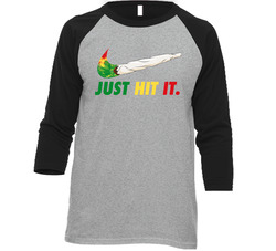 Just Hit It Nike Parody Cannabis Weed Joint Doobie Stoner Vintage Raglan Retro Raglan 3/4 Sleeve Shirt Just Hit It Nike Parody Cannabis Weed Joint Doobie Stoner Vintage Raglan Retro Raglan 3/4 Sleeve Shirt