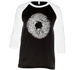 Black White Print 7.2.19 Vintage Raglan Retro Raglan 3/4 Sleeve Shirt Black White Print 7.2.19 Vintage Raglan Retro Raglan 3/4 Sleeve Shirt