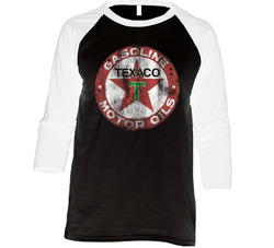 Texaco Gasoline Motor Oils Vintage Vintage Raglan Retro Raglan 3/4 Sleeve Shirt Texaco Gasoline Motor Oils Vintage Vintage Raglan Retro Raglan 3/4 Sleeve Shirt
