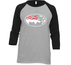 Bat Pat Vintage Raglan Retro Raglan 3/4 Sleeve Shirt Bat Pat Vintage Raglan Retro Raglan 3/4 Sleeve Shirt