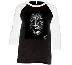 New Zealand All Blacks Rugby Football Vintage Raglan Retro Raglan 3/4 Sleeve Shirt New Zealand All Blacks Rugby Football Vintage Raglan Retro Raglan 3/4 Sleeve Shirt
