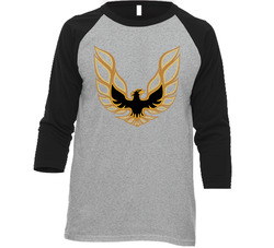 Firebird 1977 Vintage Raglan Retro Raglan 3/4 Sleeve Shirt Firebird 1977 Vintage Raglan Retro Raglan 3/4 Sleeve Shirt