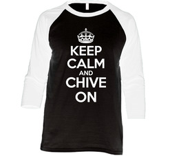 Keep Calm And Chive On Chive Carry On Kcco Black Vintage Raglan Retro Raglan 3/4 Sleeve Shirt Keep Calm And Chive On Chive Carry On Kcco Black Vintage Raglan Retro Raglan 3/4 Sleeve Shirt