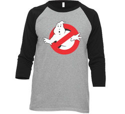 Ghostbusters 80s Logo Ringer Vintage Raglan Retro Raglan 3/4 Sleeve Shirt Ghostbusters 80s Logo Ringer Vintage Raglan Retro Raglan 3/4 Sleeve Shirt