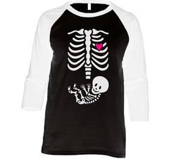 Skeleton Baby Maternity Halloween Funny Pregnant Vintage Raglan Retro Raglan 3/4 Sleeve Shirt Skeleton Baby Maternity Halloween Funny Pregnant Vintage Raglan Retro Raglan 3/4 Sleeve Shirt