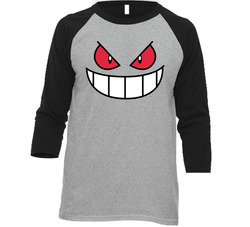 Pokemon Gengar Vintage Raglan Retro Raglan 3/4 Sleeve Shirt Pokemon Gengar Vintage Raglan Retro Raglan 3/4 Sleeve Shirt