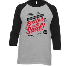 Better Call Saul Vintage Raglan Retro Raglan 3/4 Sleeve Shirt Better Call Saul Vintage Raglan Retro Raglan 3/4 Sleeve Shirt