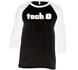Tosh O Comedy Central Vintage Raglan Retro Raglan 3/4 Sleeve Shirt Tosh O Comedy Central Vintage Raglan Retro Raglan 3/4 Sleeve Shirt