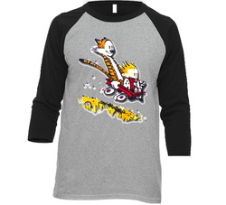 Calvin And Hobbes Vintage Raglan Retro Raglan 3/4 Sleeve Shirt Calvin And Hobbes Vintage Raglan Retro Raglan 3/4 Sleeve Shirt