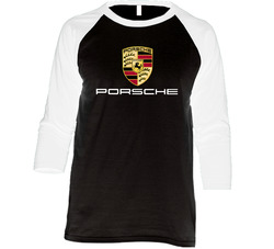Porsche Auto 1 Vintage Raglan Retro Raglan 3/4 Sleeve Shirt Porsche Auto 1 Vintage Raglan Retro Raglan 3/4 Sleeve Shirt