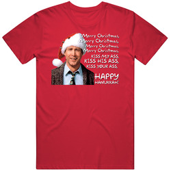 Christmas Vacation Movie Kiss My Ass Happy Hanukkah T-shirt Clark Griswold Unisex T Shirt