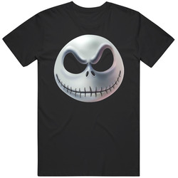 Jack Skellington Face Nightmare Before Christmas Movie Black Unisex T Shirt Jack Skellington Face Nightmare Before Christmas Movie Black Unisex T Shirt