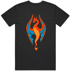 The Elder Scrolls Skyrim Charizard Emblem Unisex T Shirt The Elder Scrolls Skyrim Charizard Emblem Unisex T Shirt