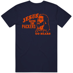 Jesus Hates The Packers, Go Bears! Funny T Shirt For Chicago Fans Unisex T Shirt