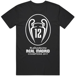 Real Madrid Champions 2017 Black Unisex T Shirt Real Madrid Champions 2017 Black Unisex T Shirt