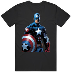 Captain America used a tri-angular Black and White T Shirt for Women Unisex T Shirt Captain America used a tri-angular Black and White T Shirt for Women Unisex T Shirt