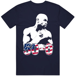 Mayweather 50-0 Siluet Biru Tua Unisex T Shirt Mayweather 50-0 Siluet Biru Tua Unisex T Shirt