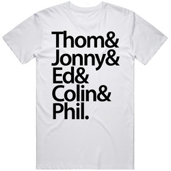 Radiohead Thom Yorke Names Eraser Bends Unisex T Shirt Radiohead Thom Yorke Names Eraser Bends Unisex T Shirt