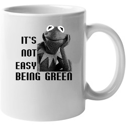 Kermit The Frog It's Not Easy Being Green Cotton Irish Green Mug Kermit The Frog It's Not Easy Being Green Cotton Irish Green Mug