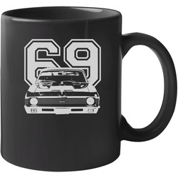 1969 Nova Faded Look Grill View With Year Black Unisex Mug 1969 Nova Faded Look Grill View With Year Black Unisex Mug