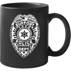Support Your Police Department Distressed Unisex Mug Support Your Police Department Distressed Unisex Mug